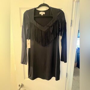 Idyllwind black fringe dress